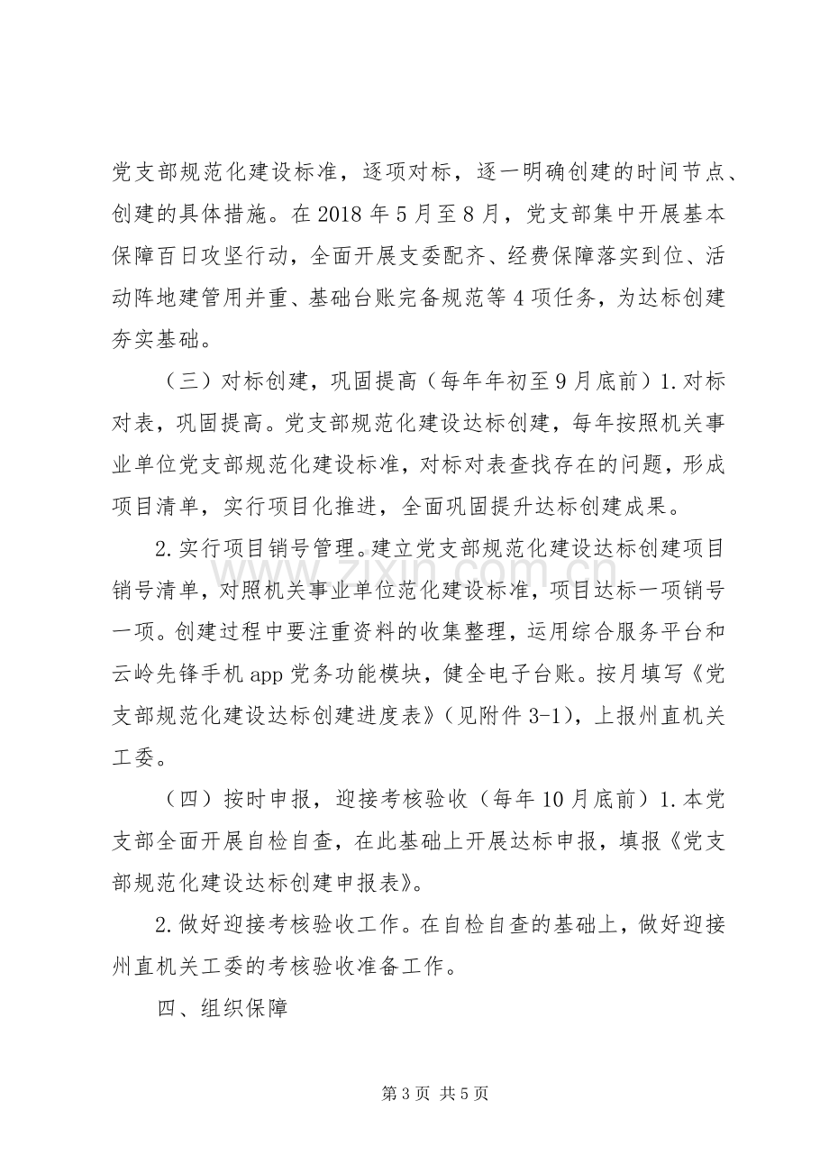 政研室党支部规范化建设达标创建方案.docx_第3页