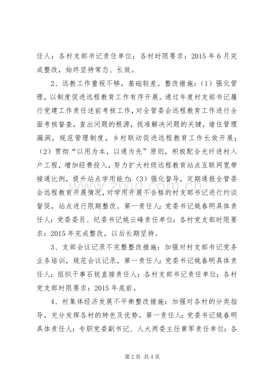 镇党委书记履行基层党建工作责任问题整改实施方案.docx_第2页