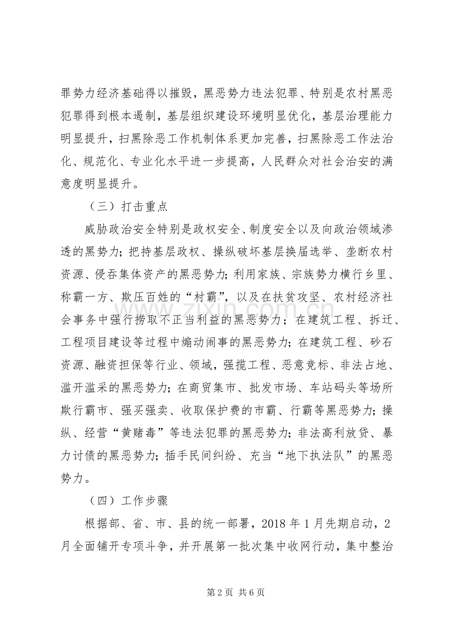 扫黑除恶专项斗争工作实施方案 .docx_第2页