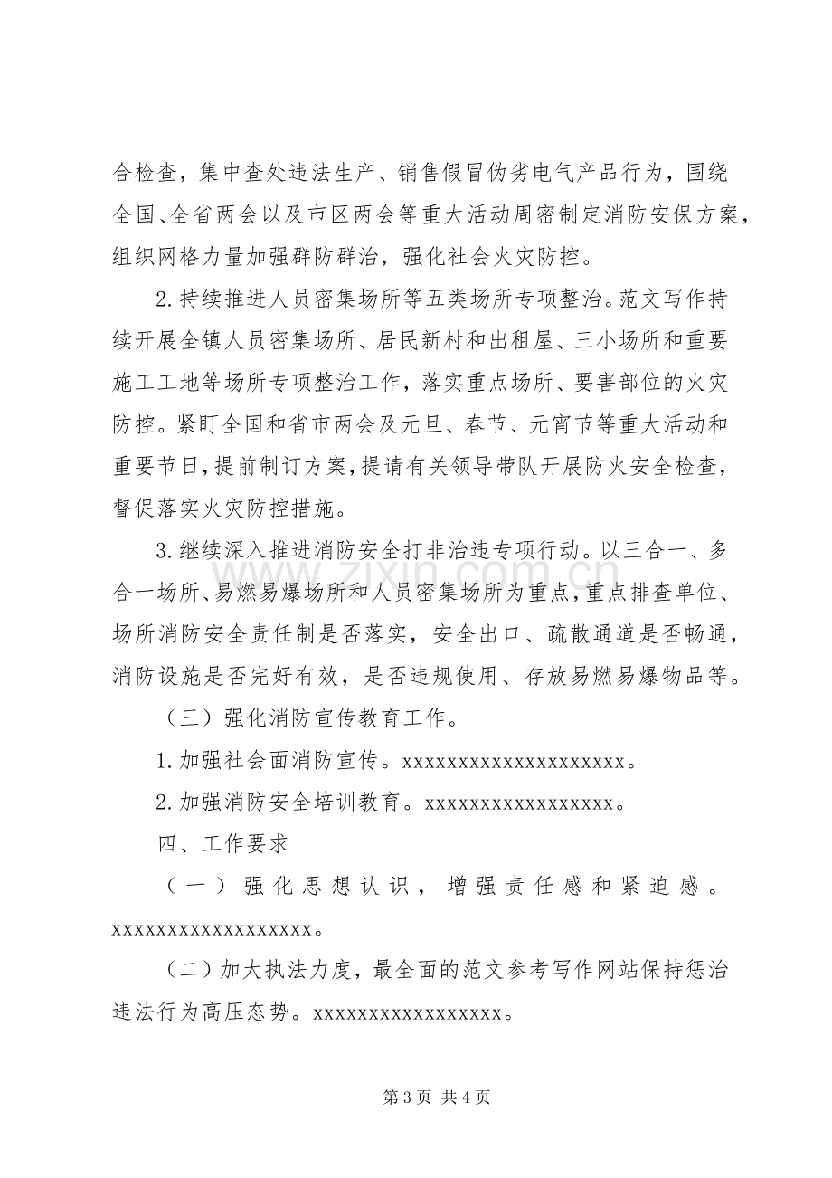 乡镇XX年冬春火灾防控实施方案.docx_第3页