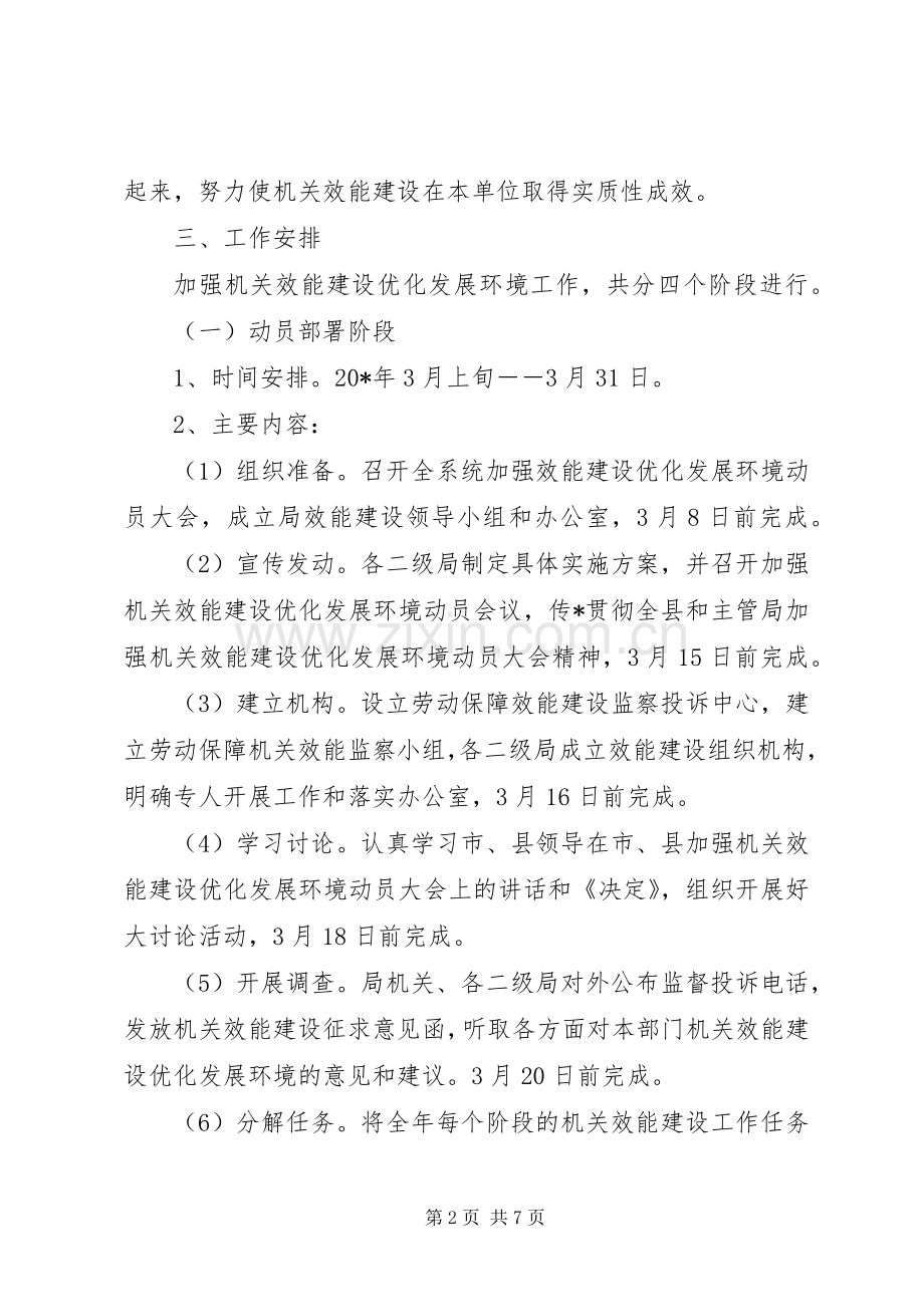 劳动局效能建设工作实施方案.docx_第2页