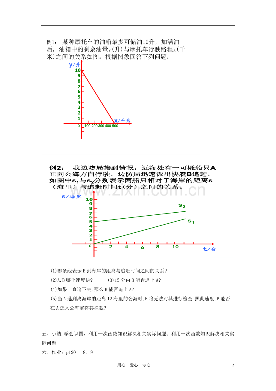 广东省梅州市五华县八年级数学上册-14.2.2《一次函数的应用》导学案(无答案)-新人教版.doc_第2页