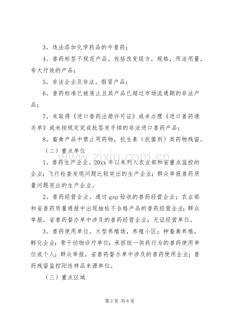 兽药及兽药残留专项整治行动方案.docx_第2页