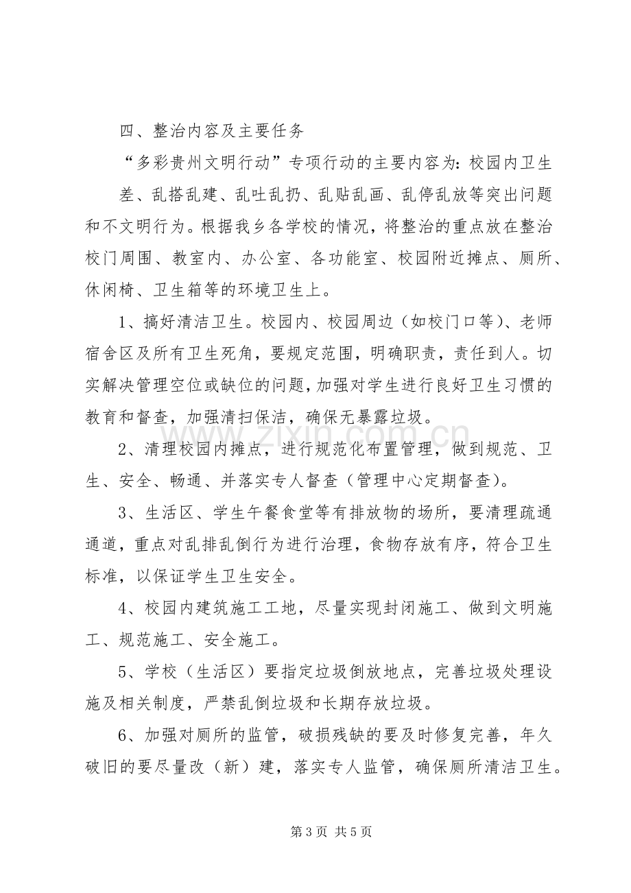 XX年“多彩贵州文明行动”健康教育活动实施方案 .docx_第3页