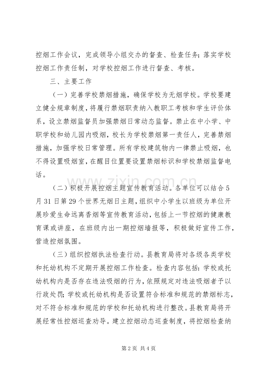 学校控烟活动实施方案.docx_第2页