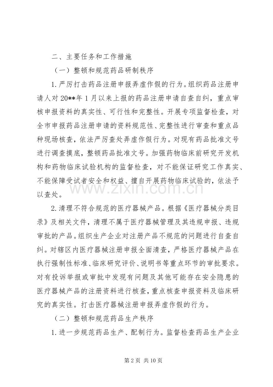 药监局整顿药品市场秩序工作实施方案.docx_第2页