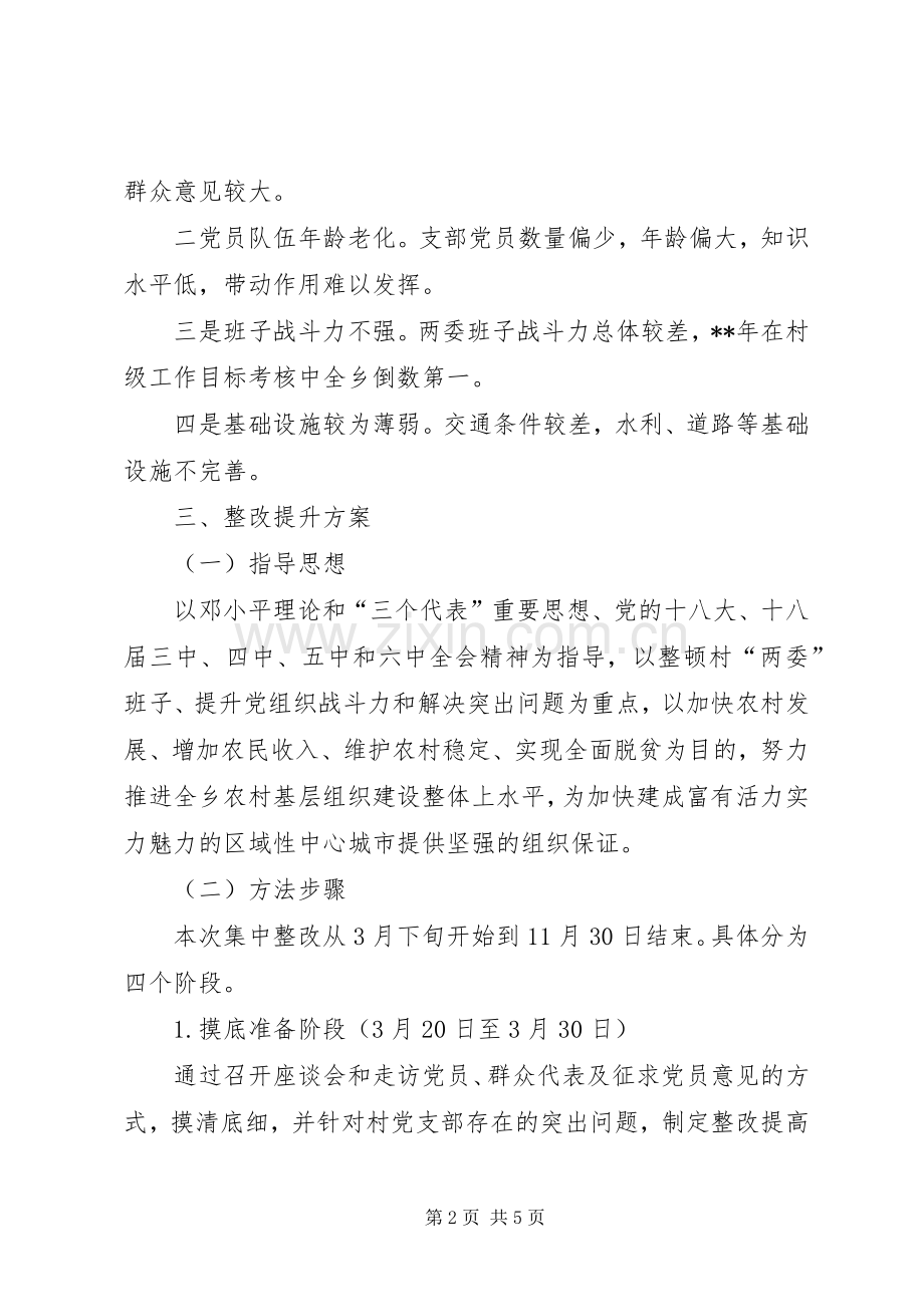 软弱涣散党组织整改实施方案.docx_第2页