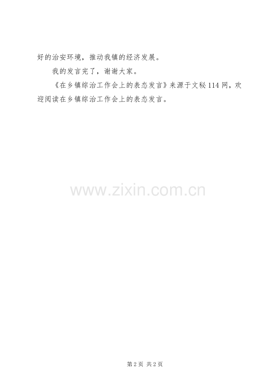 在乡镇综治工作会上的表态发言.docx_第2页