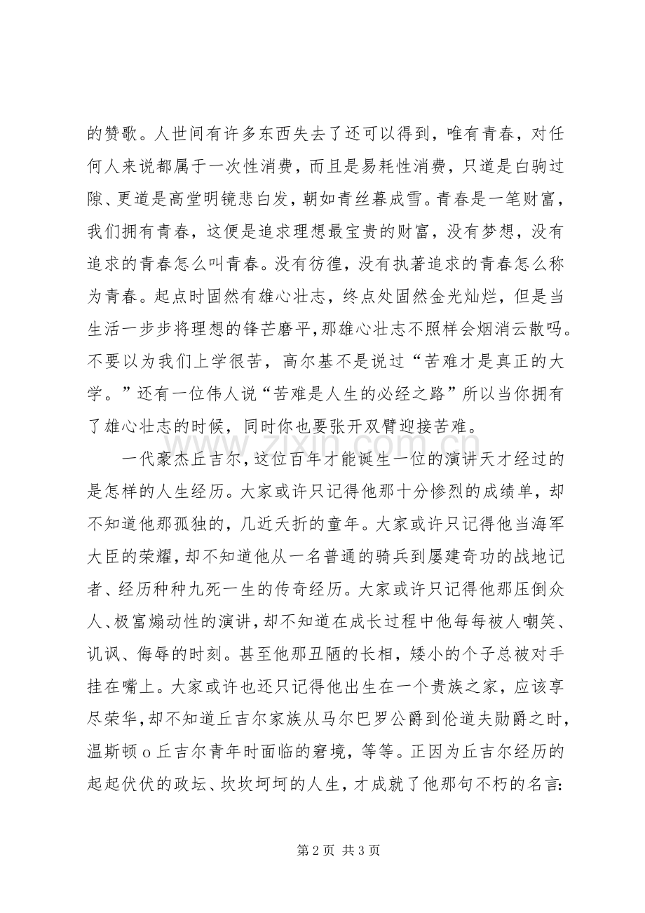 演讲稿：让青春轻舞飞扬.docx_第2页