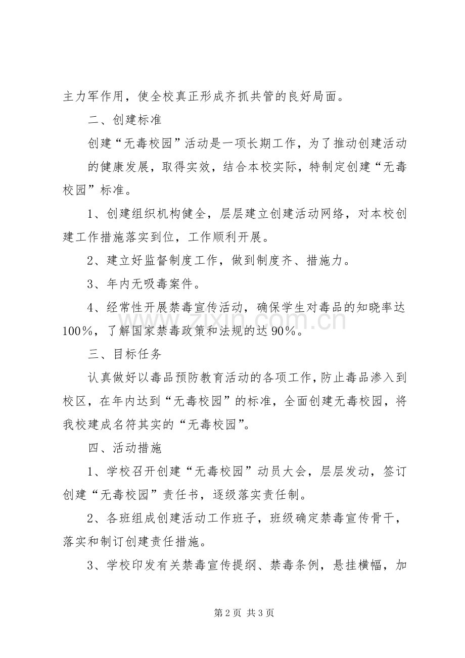 XX县区中学创建无毒校实施方案 .docx_第2页