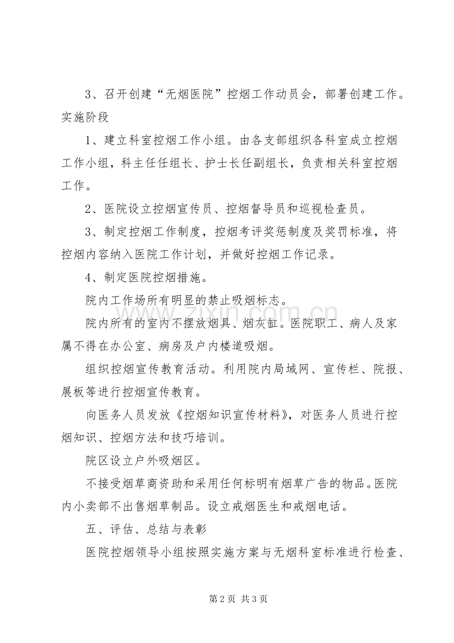 人民医院全面控烟方案 .docx_第2页