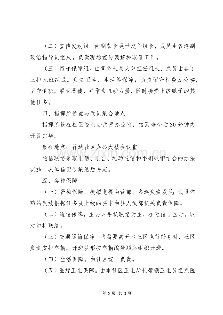 公田镇民兵动员集结实施方案 .docx_第2页