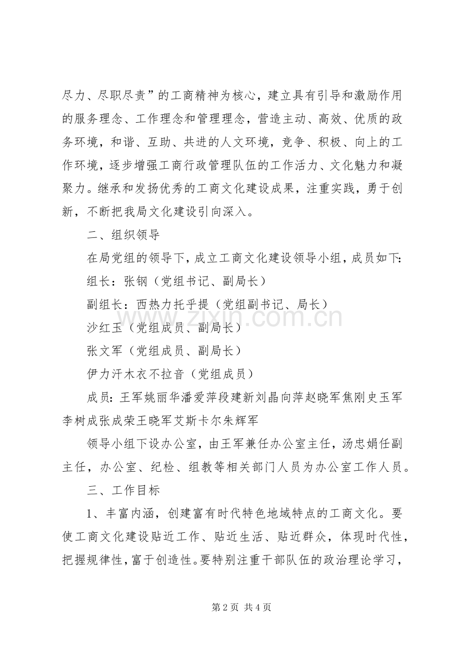 工商[县工商局工商文化建设方案].docx_第2页