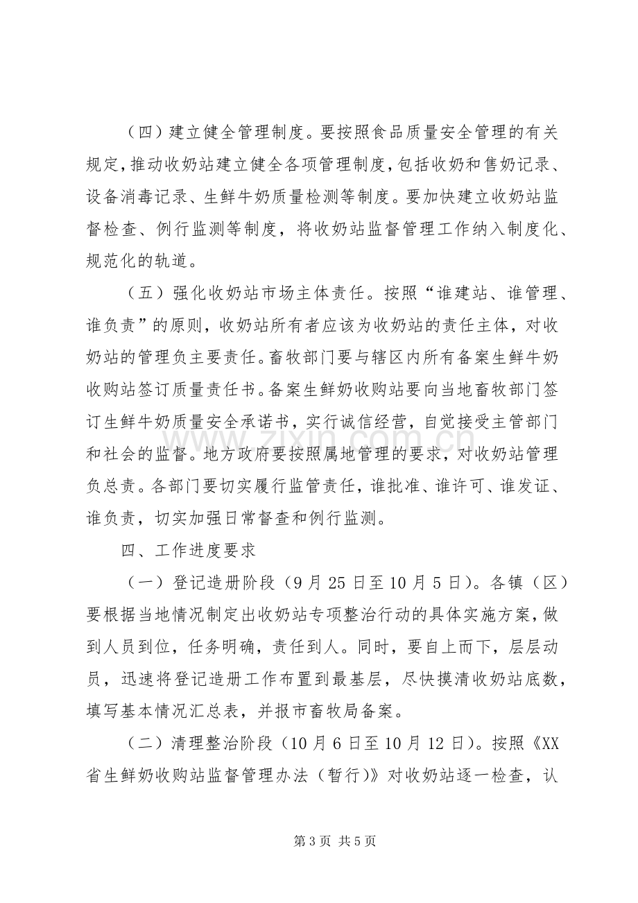 生鲜牛奶收购站专项整治行动实施方案 .docx_第3页