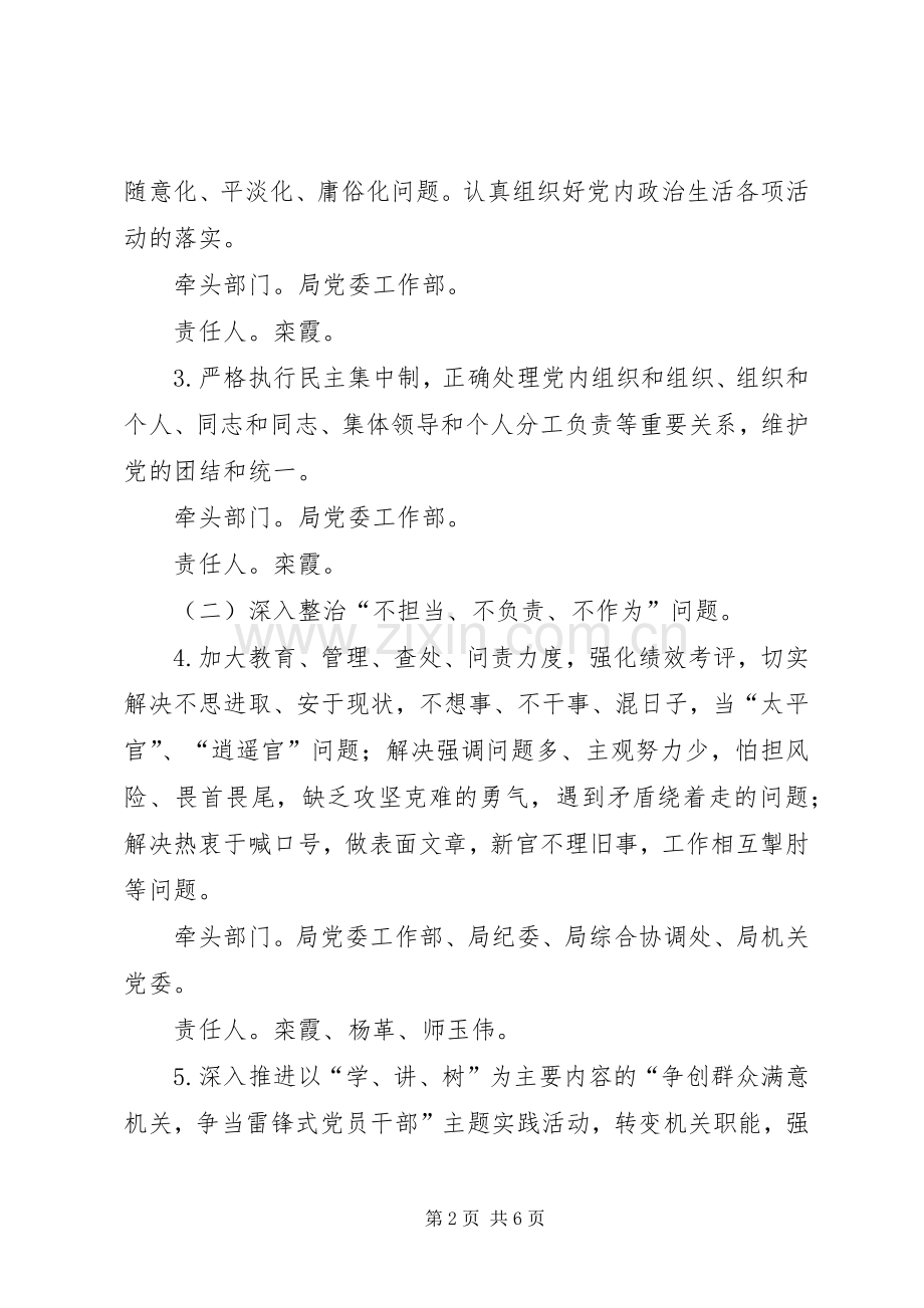 XX市城管局三严三实专项整治实施方案.docx_第2页