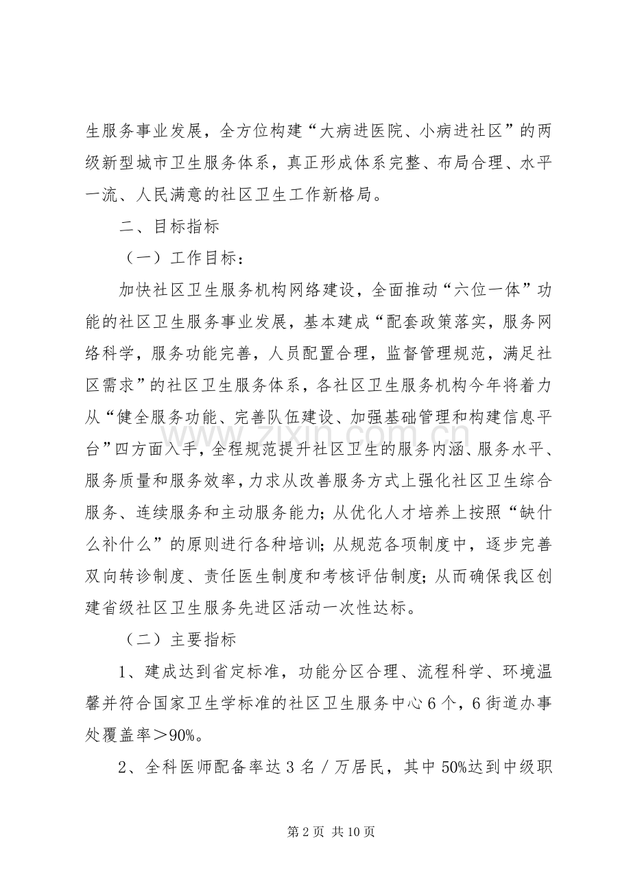 创建全省社区卫生服务先进区活动方案 .docx_第2页