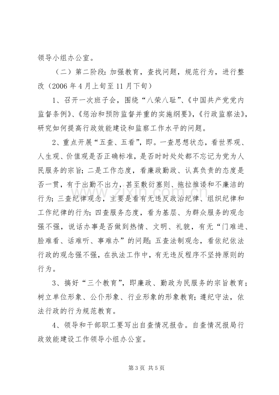 行政效能建设和监察工作方案 .docx_第3页