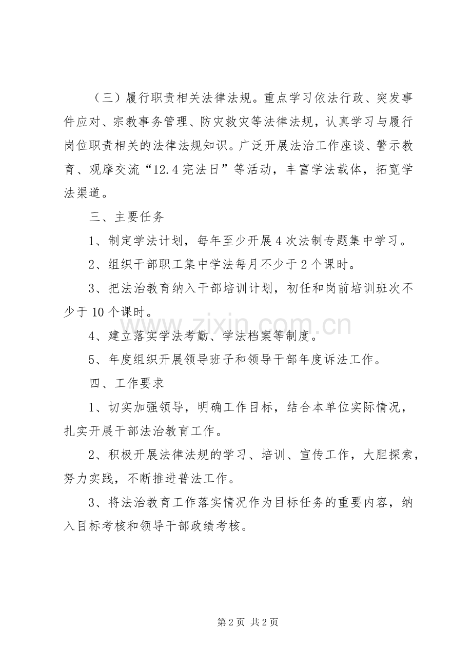 XX年“七五”普法干部培训实施方案.docx_第2页