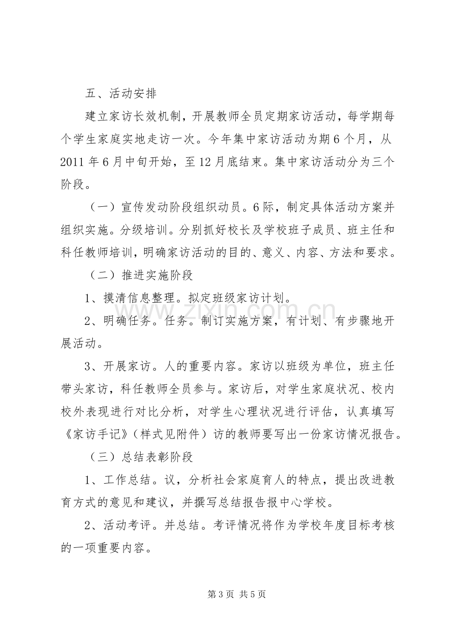 白庙河中学课外访万家活动实施方案.docx_第3页