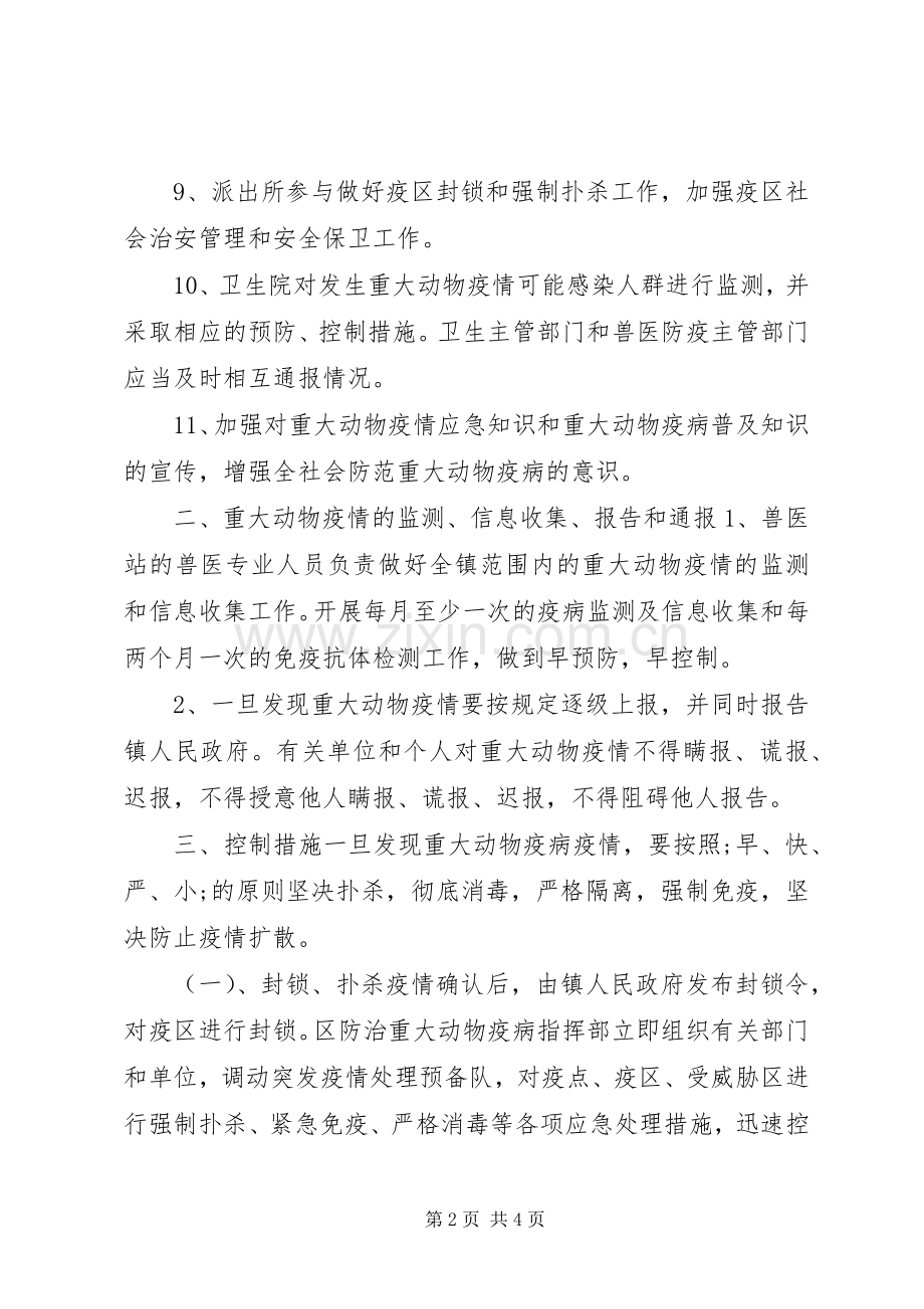 河路口镇动物疫病防控工作应急处理预案.docx_第2页