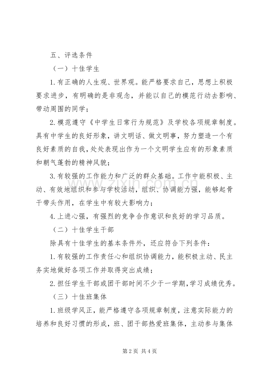 学校园“十佳”评选实施方案.docx_第2页