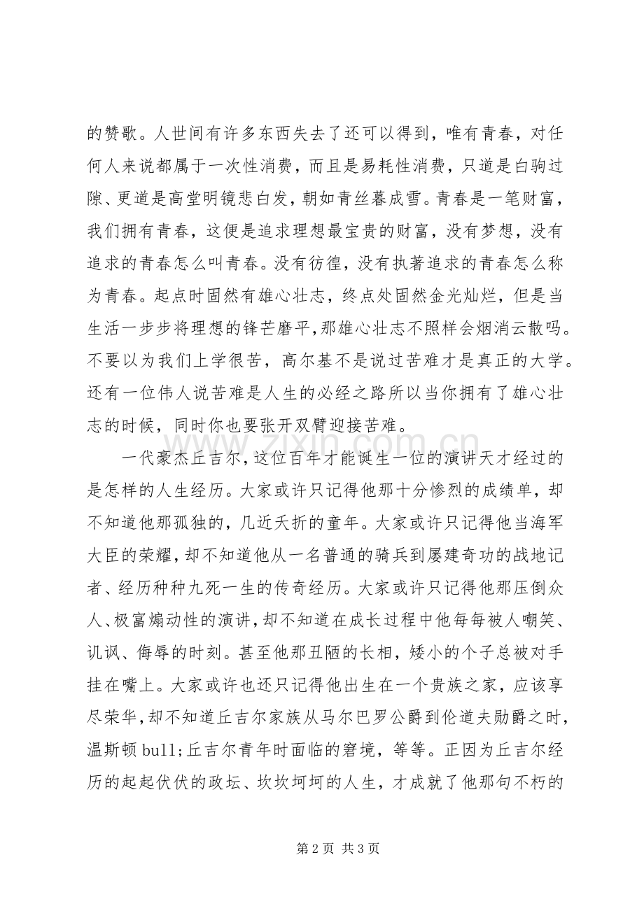 演讲稿范文：让青春轻舞飞扬.docx_第2页