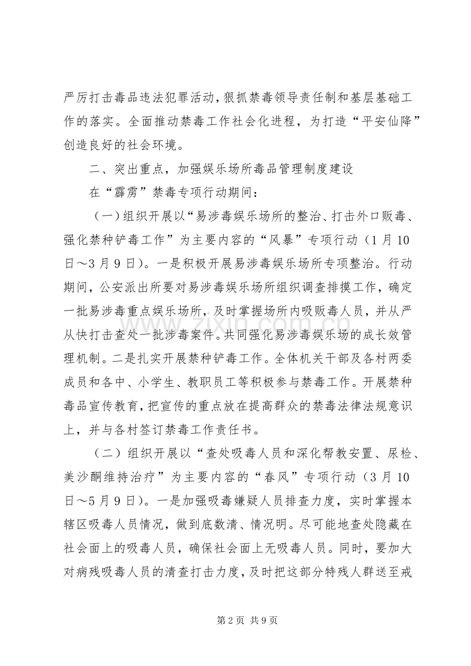 乡镇禁毒工作方案 .docx_第2页