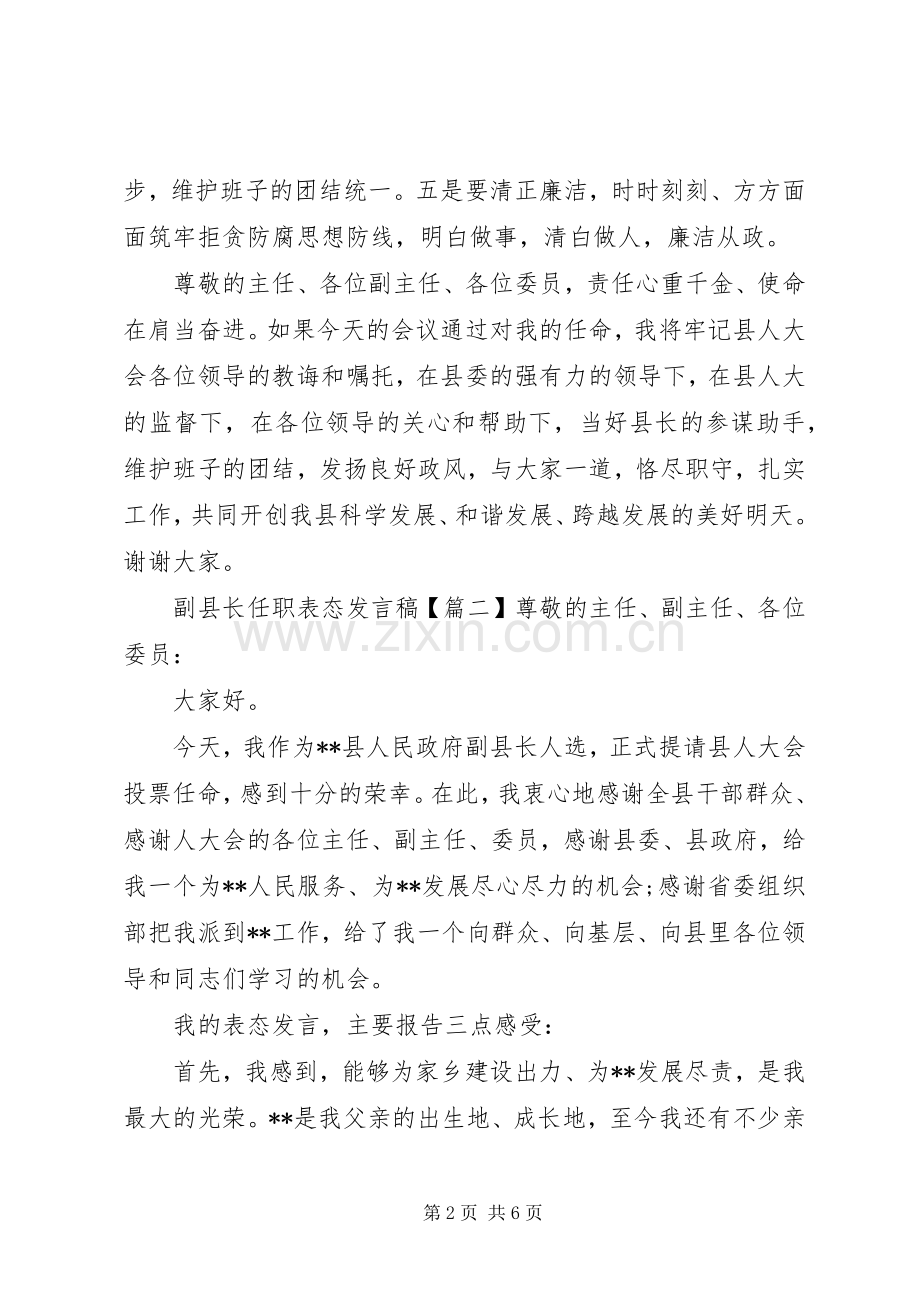 副县长任职表态发言稿范文.docx_第2页