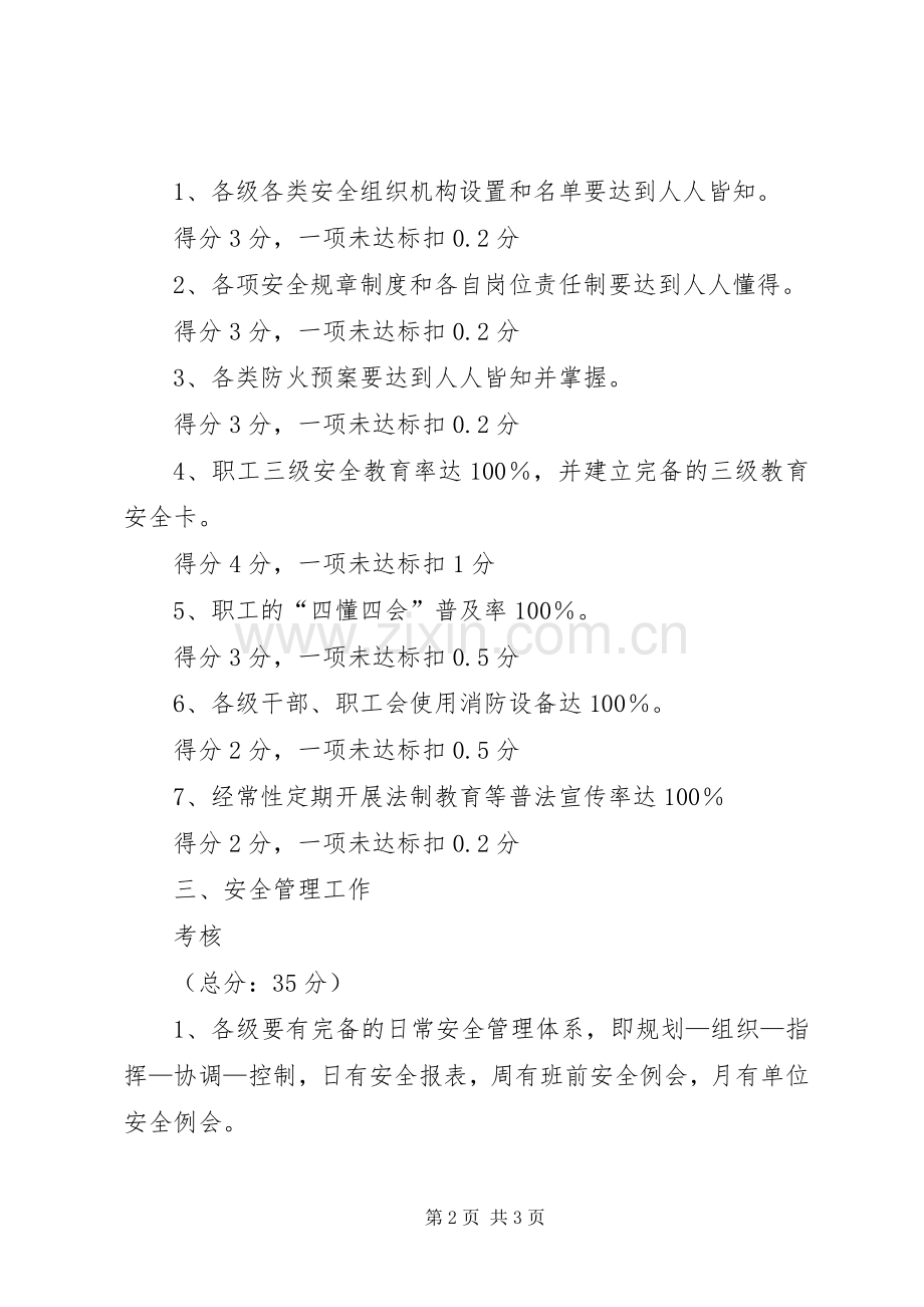 XX公司安全工作考核实施方案.docx_第2页