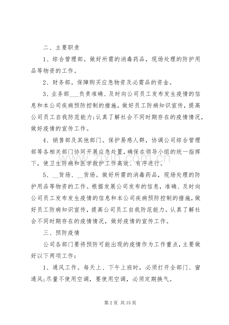 XX年新型冠状疫情复工实施方案.docx_第2页