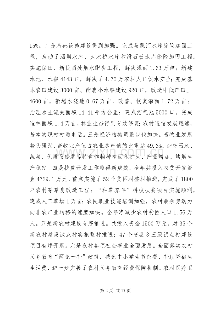 县农业农村工作会议上的讲话.docx_第2页