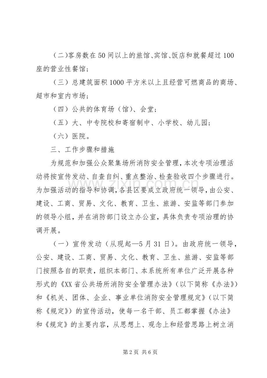 公众聚集场所消防安全专项治理方案.docx_第2页