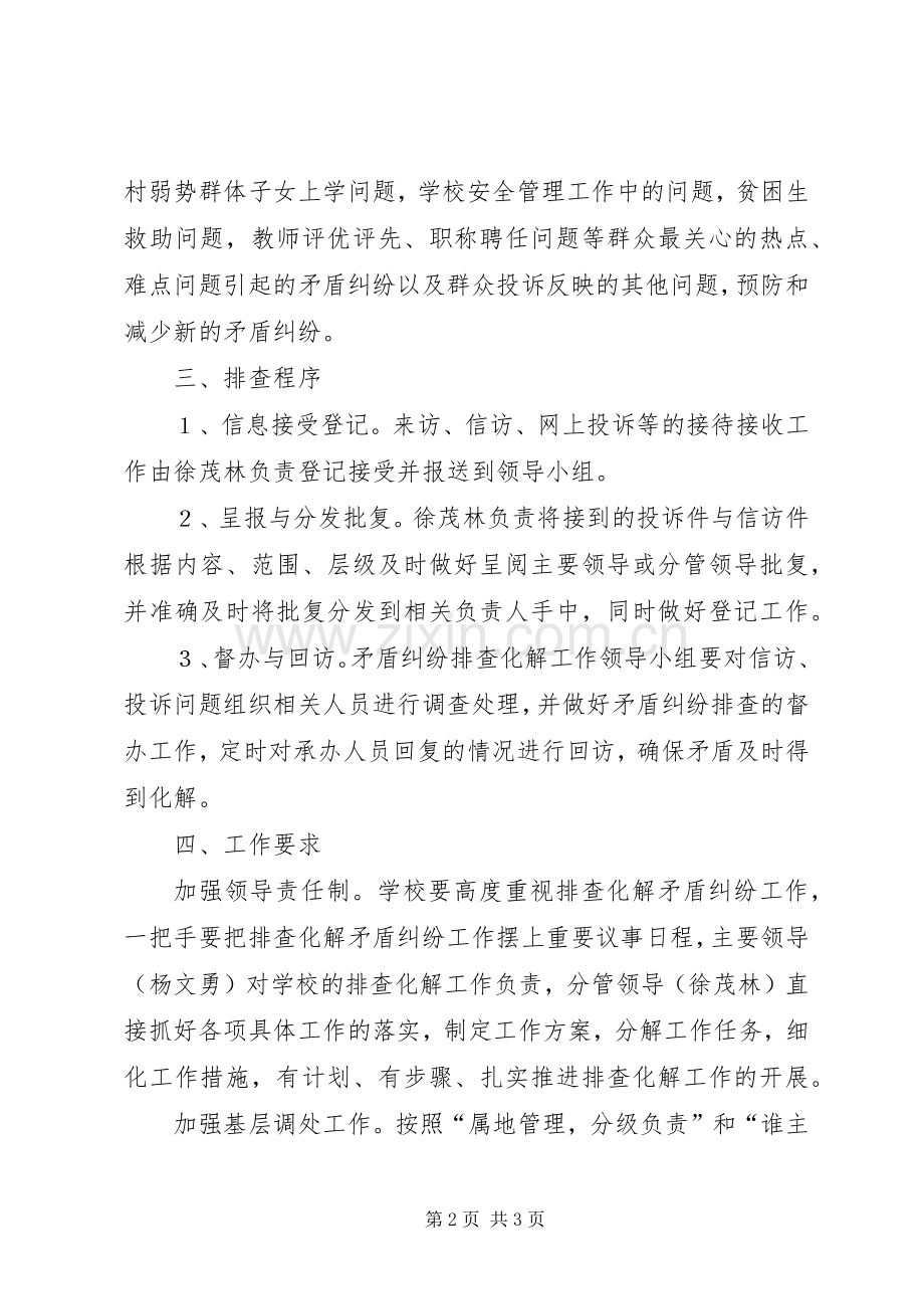 XX深入开展矛盾纠纷大排查大化解专项整治行动方案 .docx_第2页