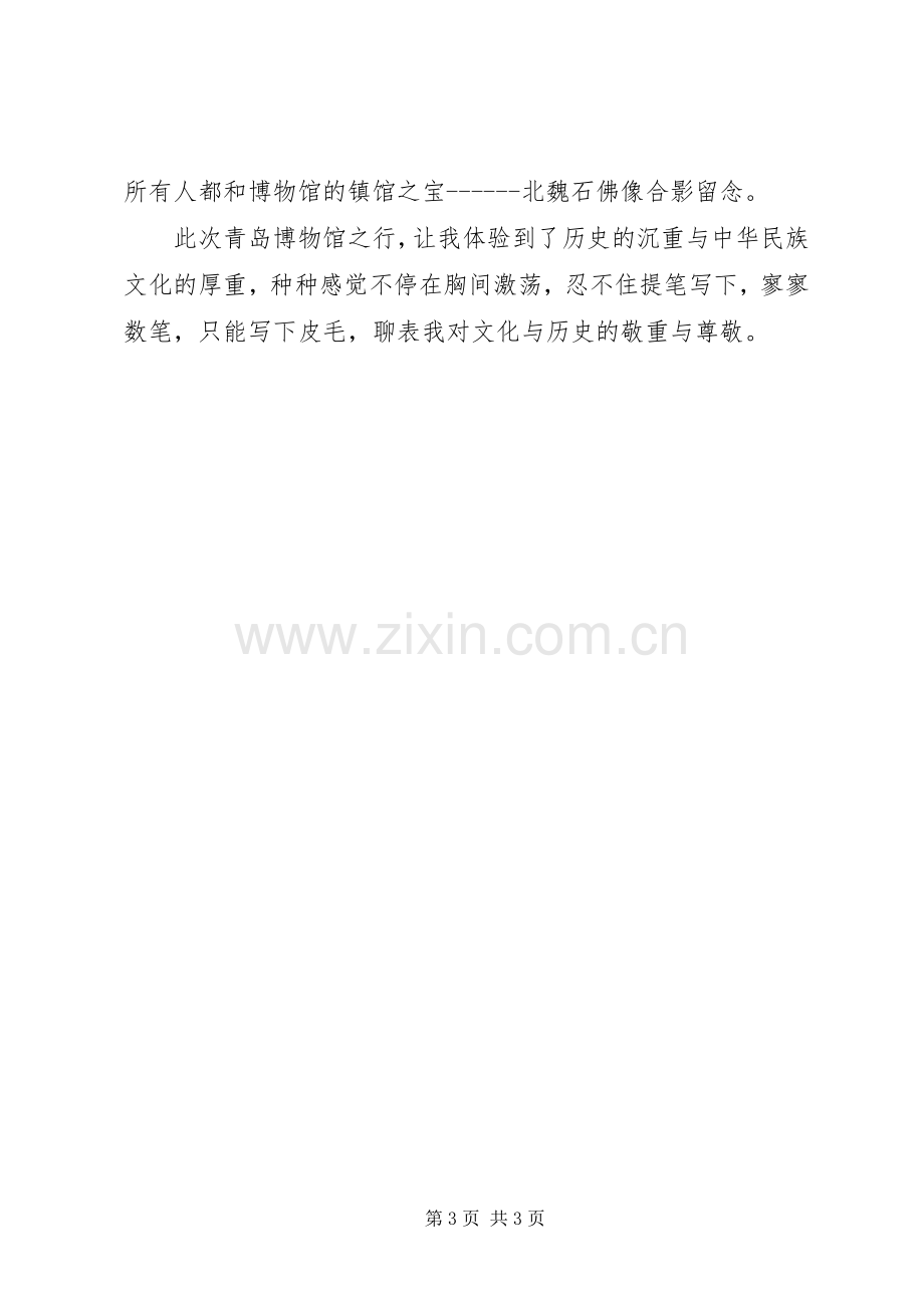 XX市博物馆参观报告及观后感(2).docx_第3页