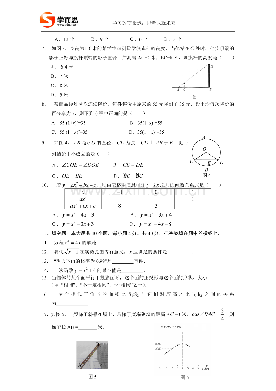 2008年甘肃省庆阳市中考数学试题.doc_第2页