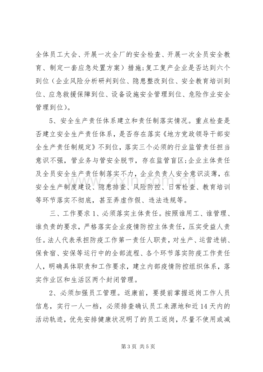 XX年疫情期间安全生产暗访检查实施方案.docx_第3页