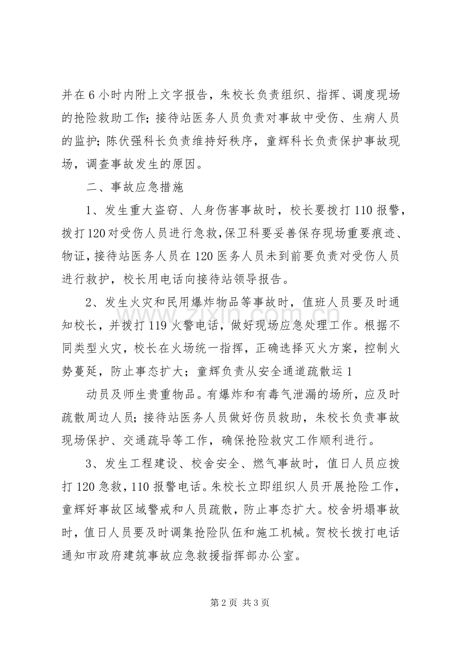 XX年档案室突发性事件应急预案 ().docx_第2页