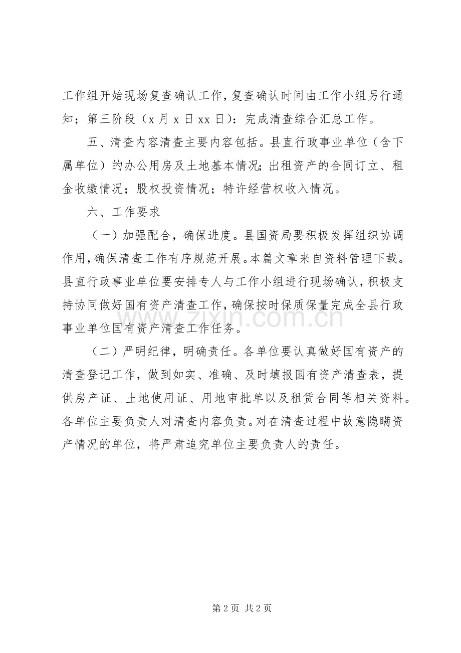 行政单位资产清查实施方案.docx_第2页