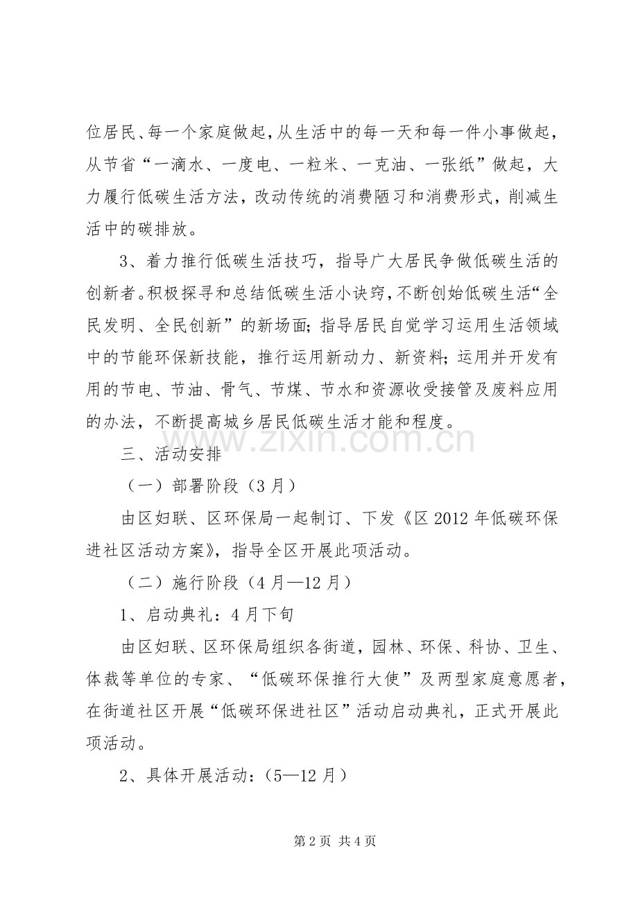 低碳环保进社区工作实施方案.docx_第2页