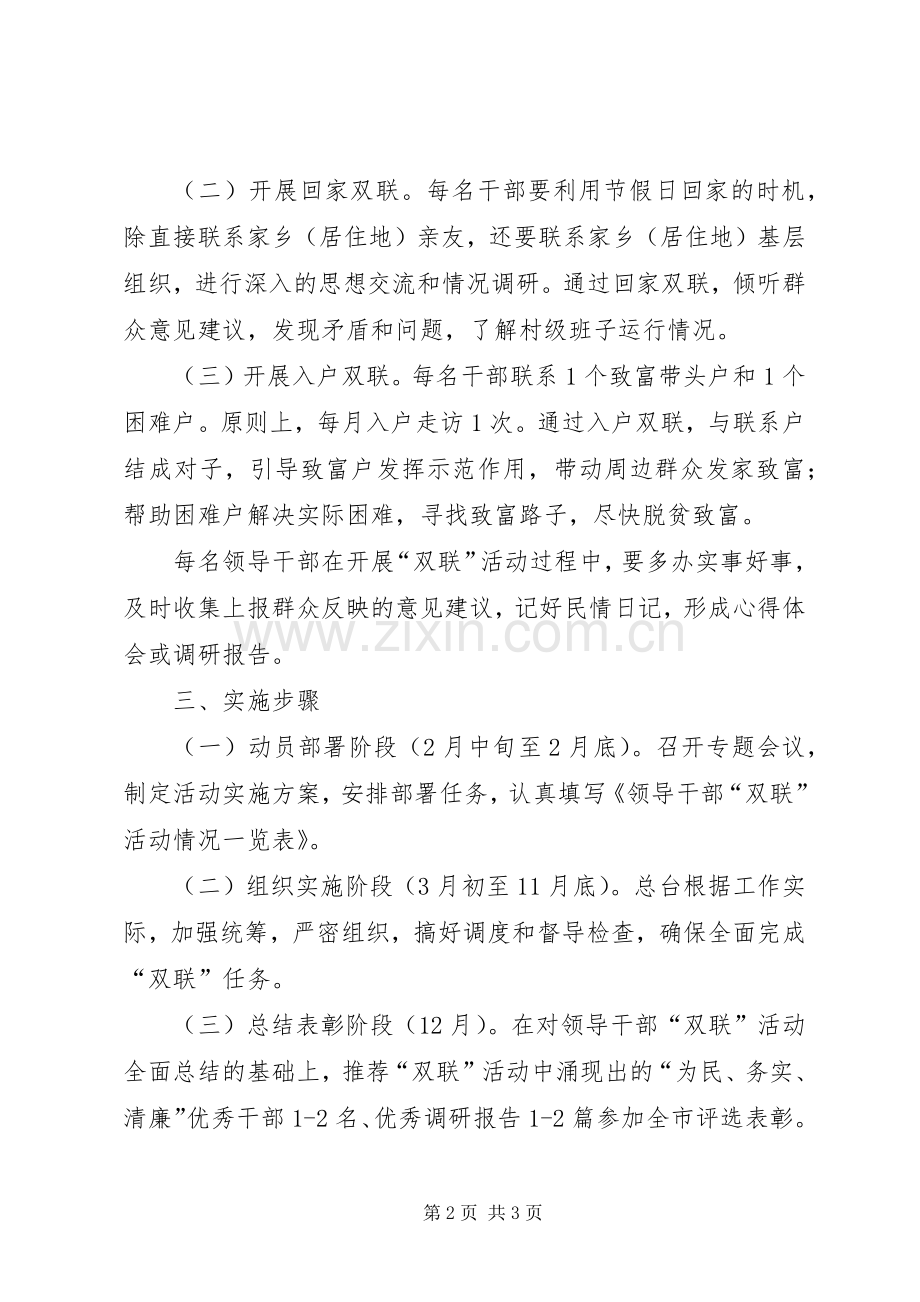 领导干部双联活动实施方案.docx_第2页