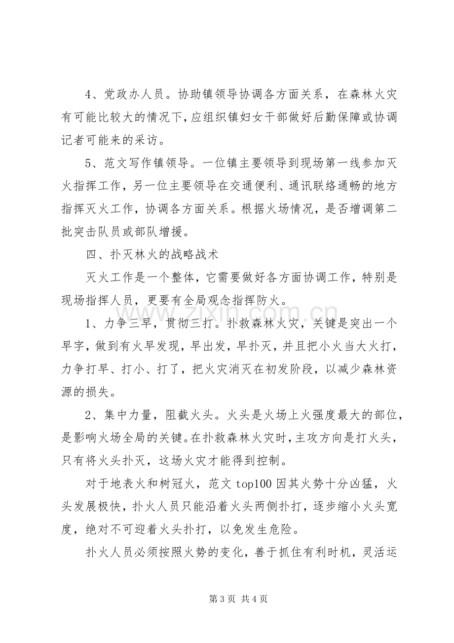 乡镇XX年清明节期间森林火灾扑救应急预案.docx_第3页