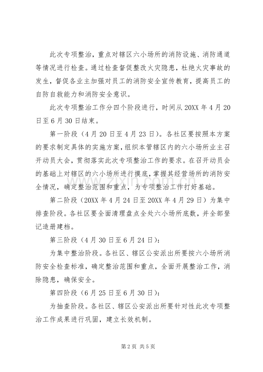 X年消防安全专项整治工作方案.docx_第2页