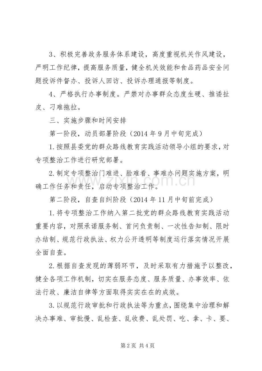 关于整治“门难进、脸难看、事难办”问题的方案.docx_第2页