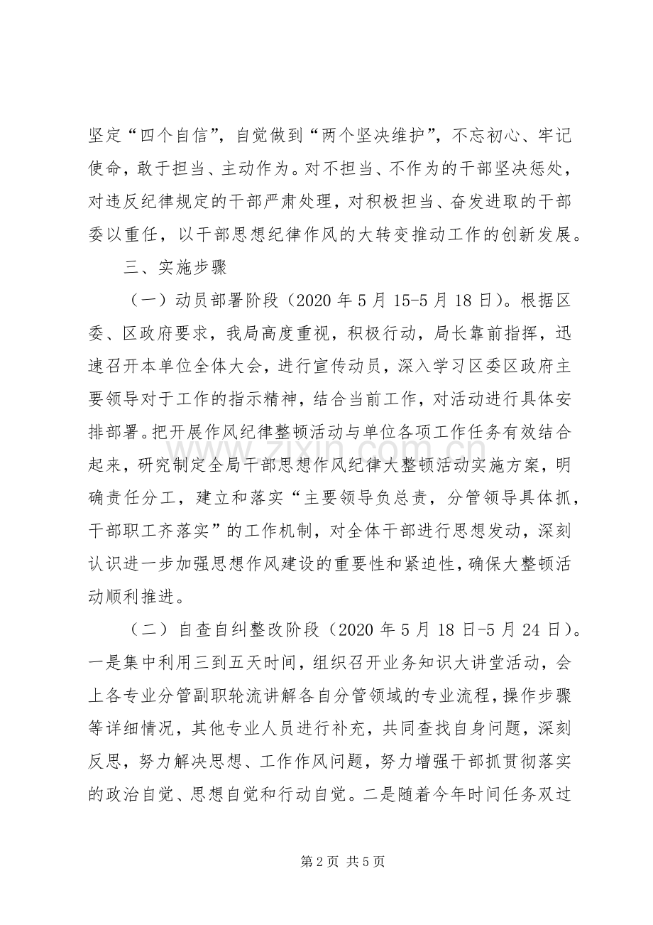 干部思想作风纪律大整顿方案.docx_第2页