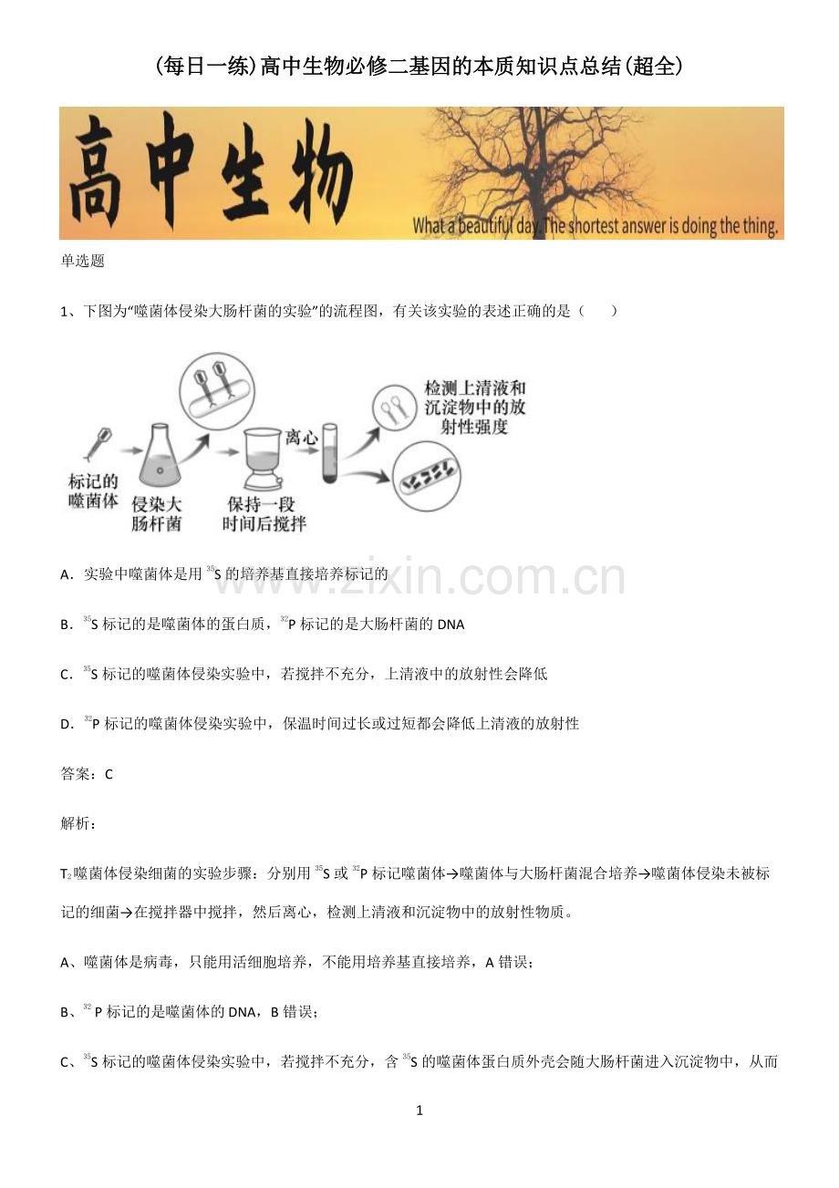 高中生物必修二基因的本质知识点总结().pdf_第1页