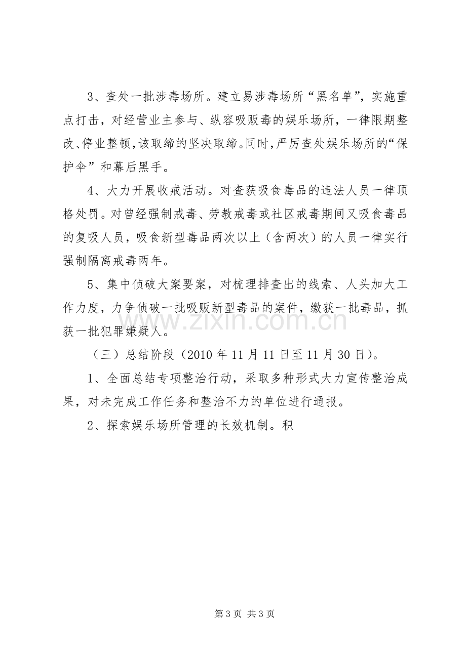 乡镇开展整治涉毒违法犯罪活动工作实施方案 .docx_第3页