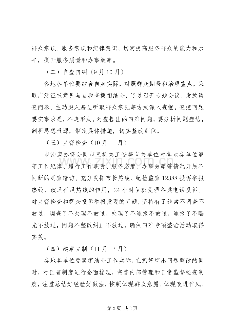 “四难”问题专项整治活动实施方案.docx_第2页