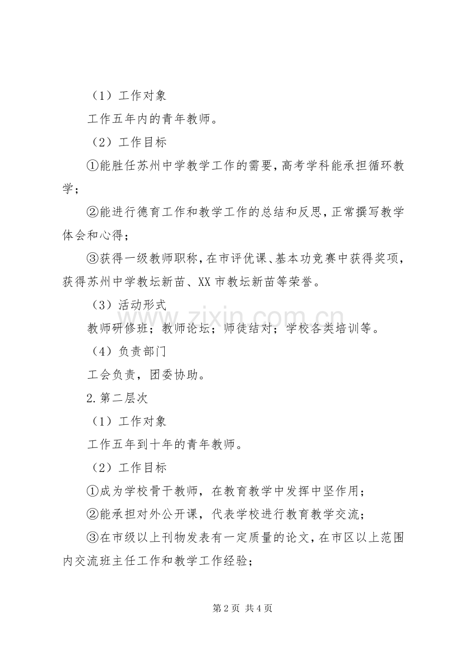 中学教师发展工作实施方案.docx_第2页