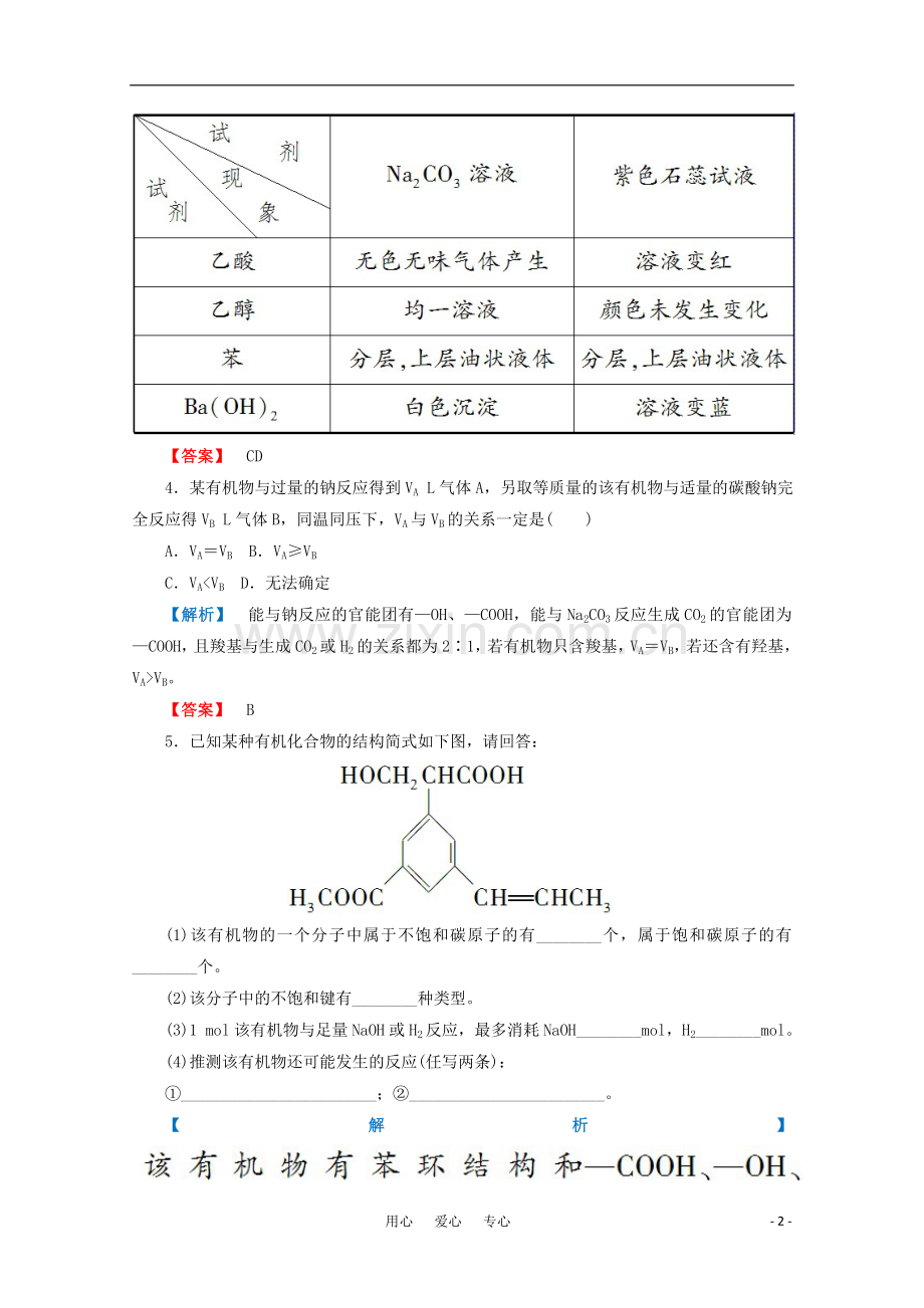 2012高三化学一轮复习-第九章第3讲饮食中的有机物课时练习-鲁科版.doc_第2页