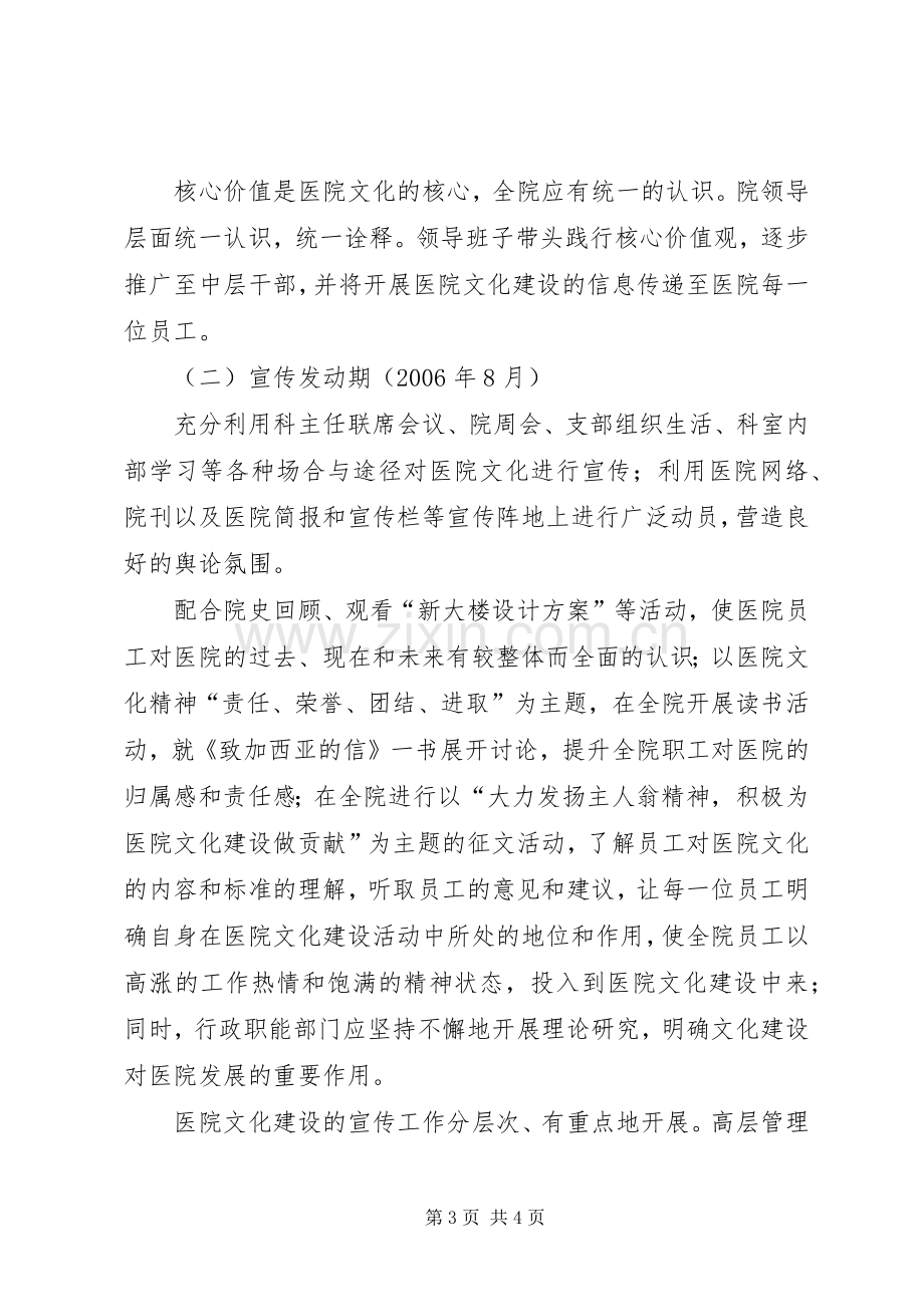 市人民医院文化建设实施方案 .docx_第3页